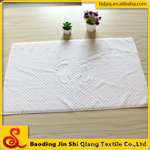 Wholesale 100% Cotton Custom Logo Jacquard Hotel Bath Mat